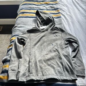 NWT boys Abercrombie fleece lined hoodie in gray.